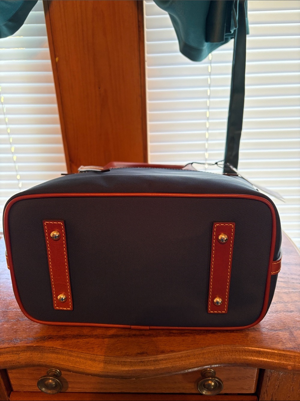 Dooney & Bourke Nylon Handle Tote with Brown Trim - Picture 3 of 5